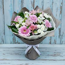 Букет цветов из:  Герберы, Альстромерии и Хризантемы в Верхние Киги