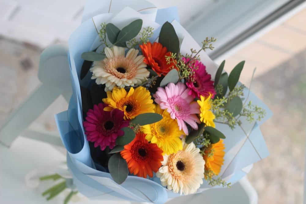 Букет цветов из: Герберы в Верхние Киги