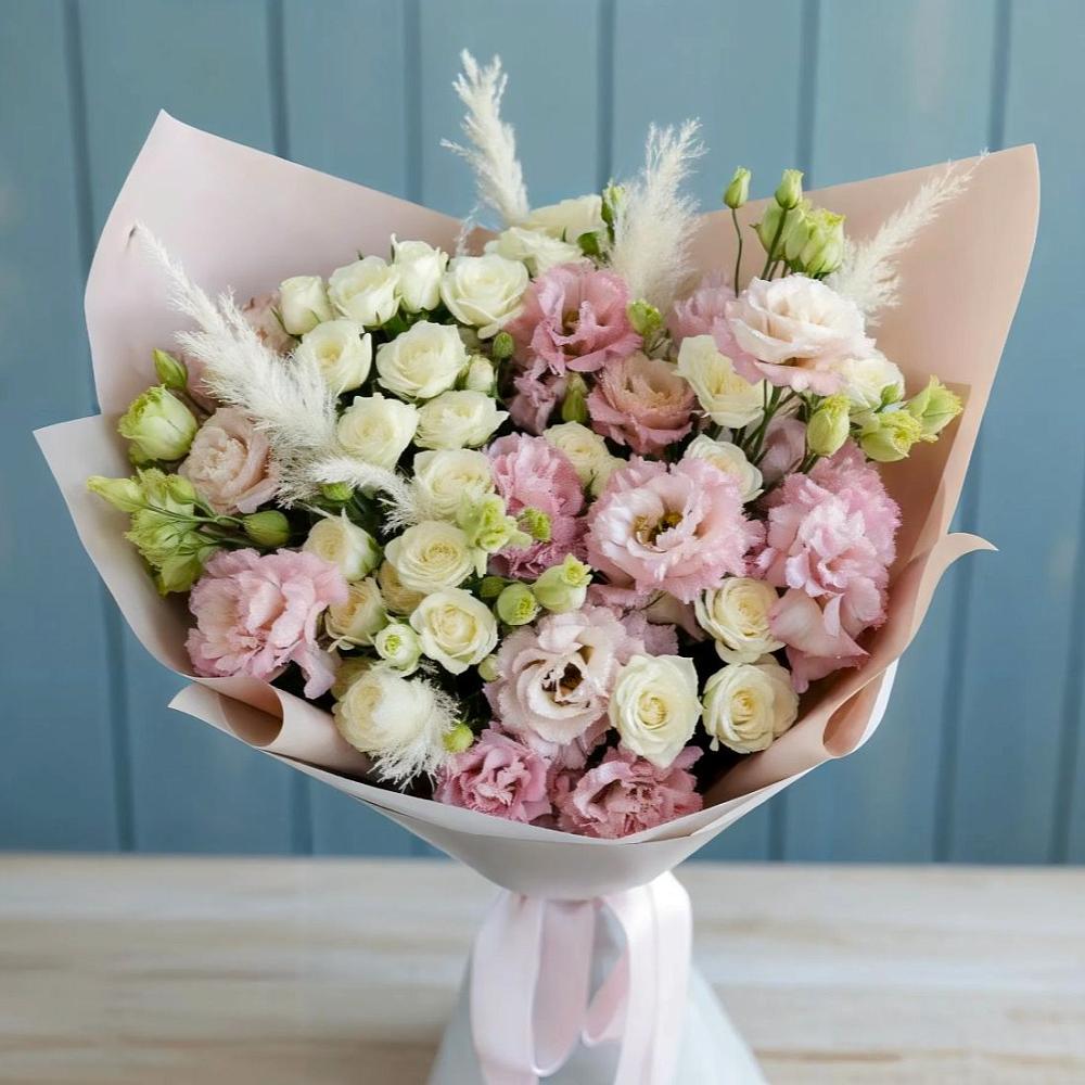 Букет цветов из: Альстромерии и Розы в Верхние Киги