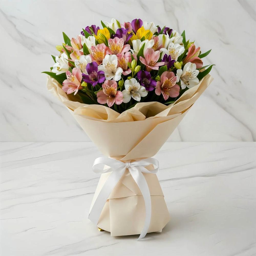 Букет цветов из: Альстромерии в Верхние Киги