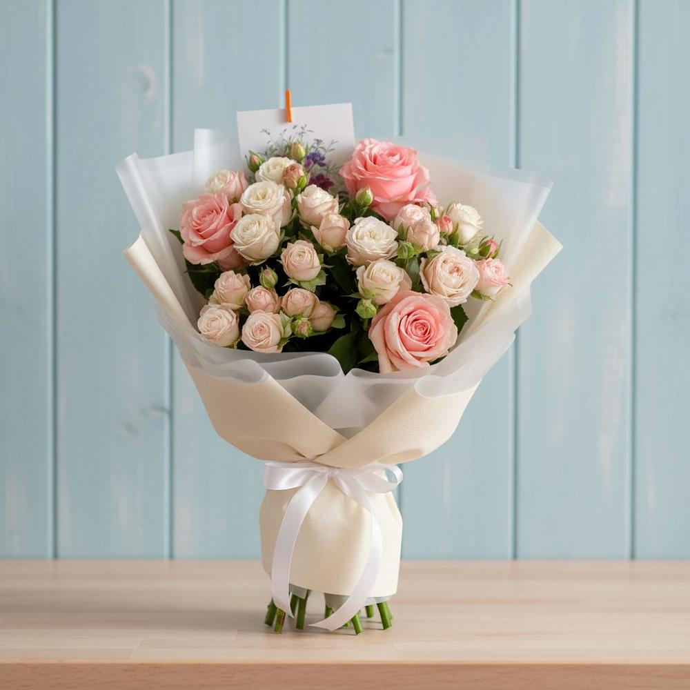 Букет цветов из: Розы в Верхние Киги