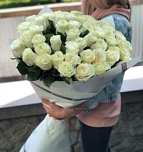 Букет 35 Белых роз в Верхние Киги