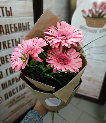 Букет цветов из: Герберы в Верхние Киги