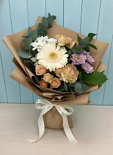 Букет цветов из:  Герберы и Хризантемы в Верхние Киги