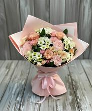 Букет цветов из:  Гвоздики, Розы и Хризантемы в Верхние Киги
