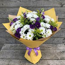 Букет цветов из:  Ирисы, Хризантемы и Ромашки в Верхние Киги