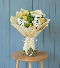 Букет цветов из:  Хризантемы и Розы в Верхние Киги