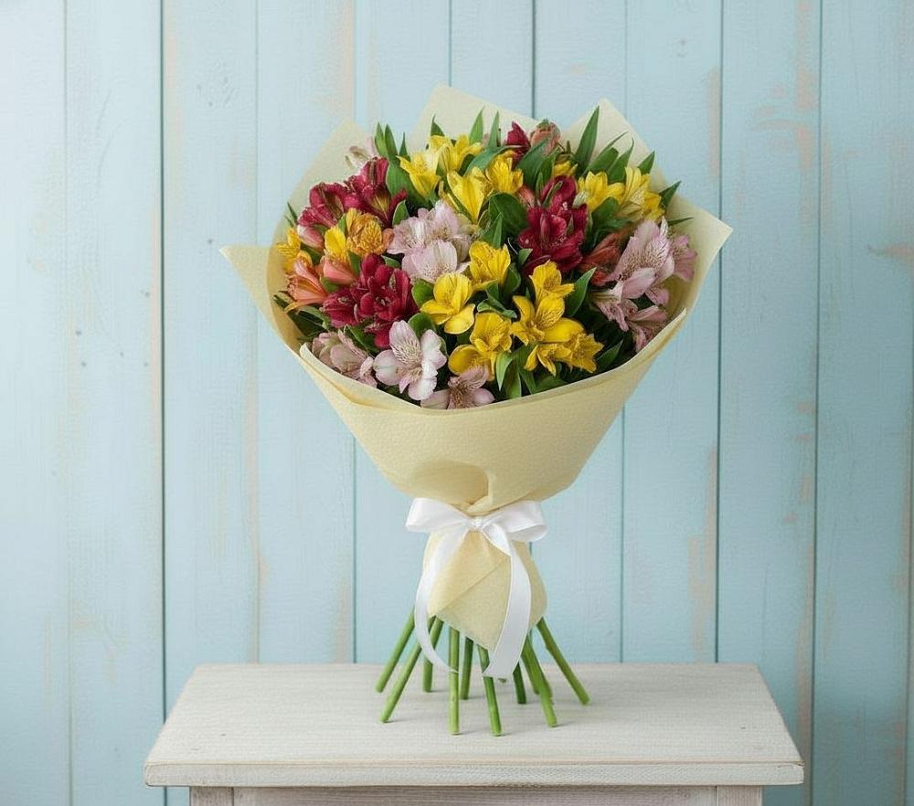 Букет цветов из: Альстромерии в Верхние Киги