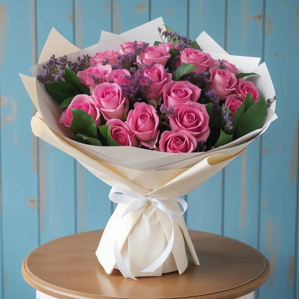 Букет цветов из: Розы в Верхние Киги