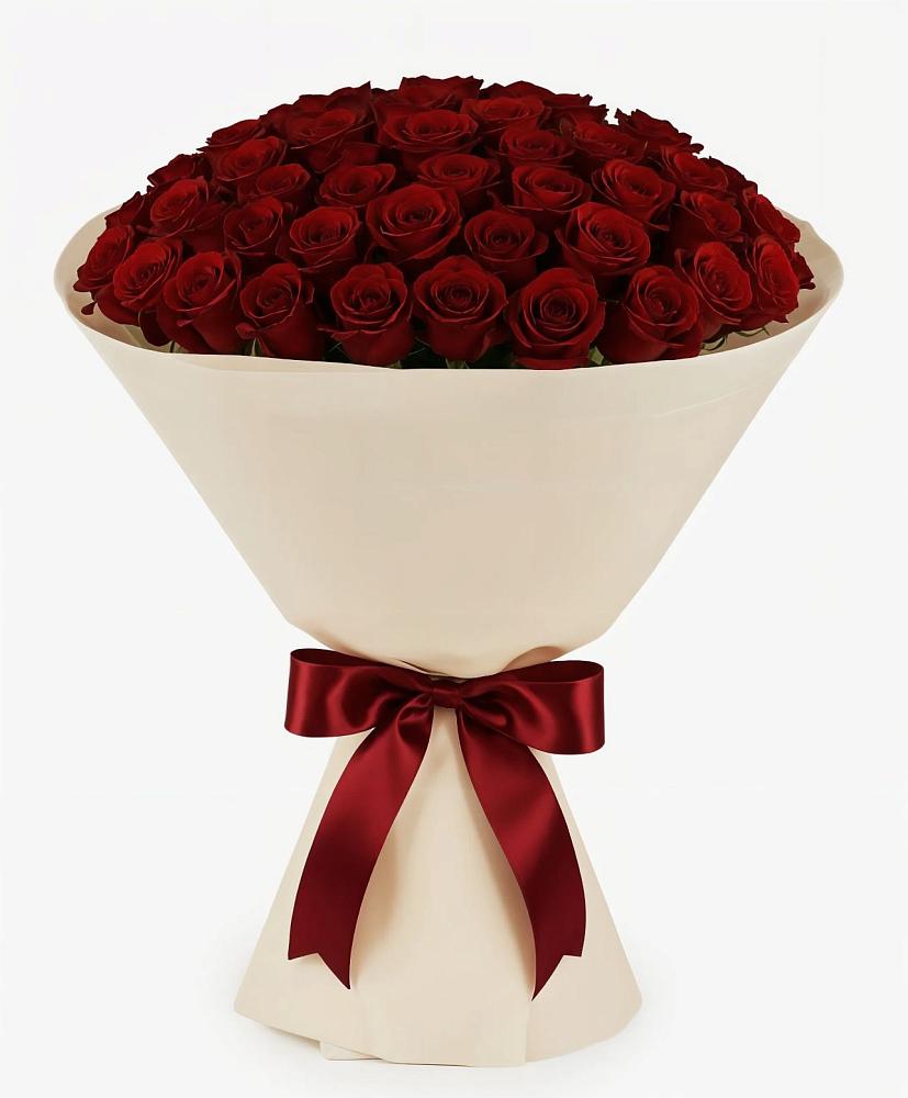 Букет 101 Бордовая роза Блэк Бакарра в Верхние Киги