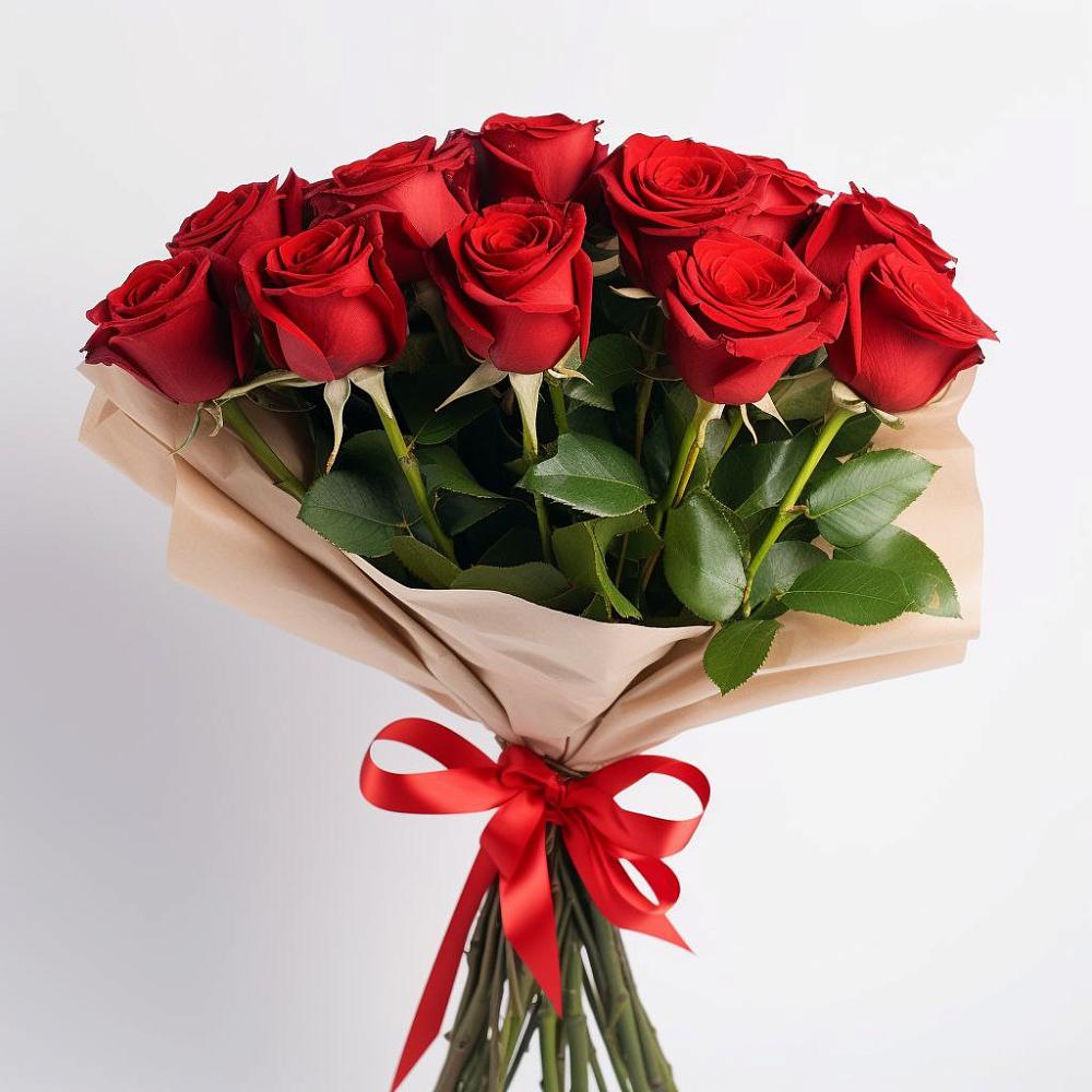Букет 11 Красных роз Эдлесс Лав в Верхние Киги