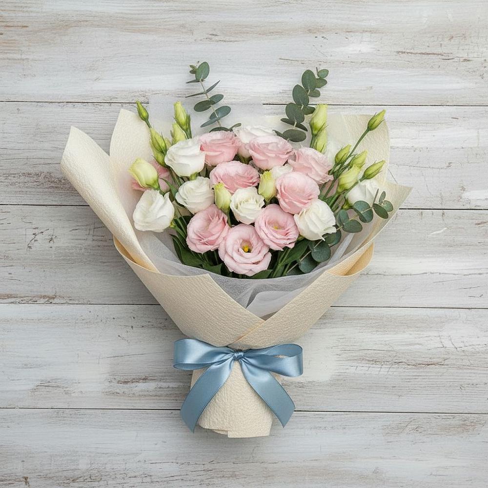 Букет цветов из: Лизиантусы в Верхние Киги